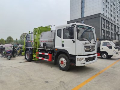 餐廚垃圾車(chē)，收集運(yùn)輸剩飯剩菜泔水垃圾我擔(dān)當(dāng)，干濕分離我本領(lǐng)大